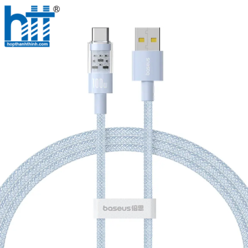 Cáp Sạc Nhanh Baseus Gem Fast-Charging Data Cable USB to Type-C 100W Xanh 1M