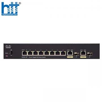Switch Cisco SG250-08HP-K9-EU (Gigabit (1000Mbps)/ 8 Cổng/ Smart Switch/ 8 cổng PoE/ Vỏ Thép)