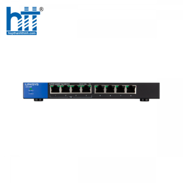 Switch Linksys LGS108P (Gigabit (1000Mbps)/ 8 Cổng/ Smart Switch/ 4 cổng PoE/ Vỏ Thép)