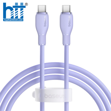 Cáp Sạc Nhanh Baseus Pudding Series Fast Charging Cable Type-C to Type-C 100W PURPLE 2M