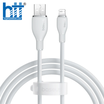 Cáp Sạc Nhanh Baseus Pudding Series Fast Charging Cable USB to iP 2.4A  WHITE 2M