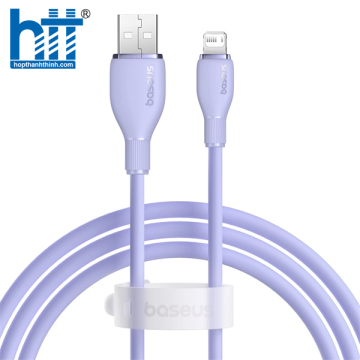 Cáp Sạc Nhanh Baseus Pudding Series Fast Charging Cable USB to iP 2.4A  PURPLE 2M