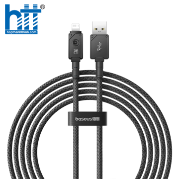 Cáp Sạc Nhanh USB to iP Baseus Unbreakable Series Fast Charging Data Cable USB to iP 2.4A BLACK 2M