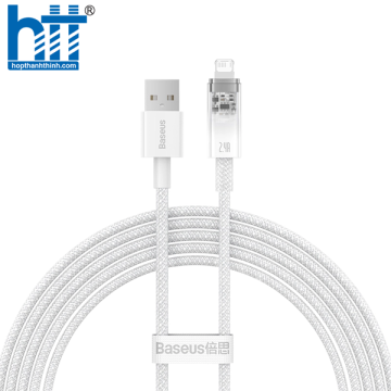 Cáp Sạc Nhanh USB to iP Baseus Explorer Series Fast Charging Cable with Smart Temperature Control WHITE 2M