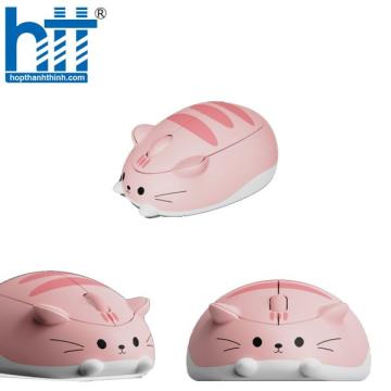 Chuột không dây Akko Cat Theme Mouse- Pink ANGIE (Tri – Mode)