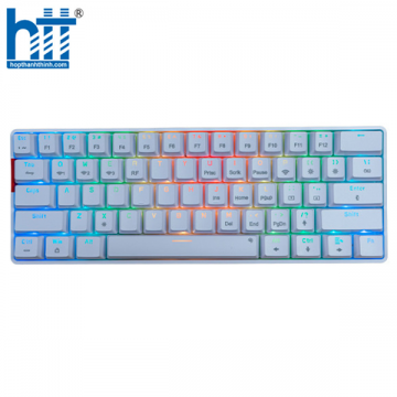 BÀN PHÍM CƠ EDRA EK361W V3 RGB TRẮNG BROWN SWITCH (USB/BLUETOOTH/2.4G)