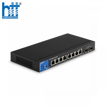 Switch Linksys LGS310MPC-EU (8 cổng 1G PoE RJ45 + 2 cổng quang 1G SFP)