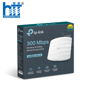 Bộ phát wifi TP-Link EAP110 (Chuẩn N/ 300Mbps/ 2 Ăng-ten ngầm/ Wifi Mesh/ 35 User/ Gắn trần/tường)