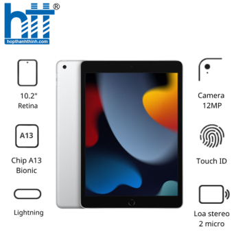 Máy tính bảng Apple IPad Gen 9 10.2 Cellular MK493ZA/A (64GB/ Silver)