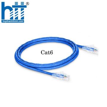 Dây nhảy, CAT6 - 3m lõi đồng 100% PicoLink - Blue - Bấm máy