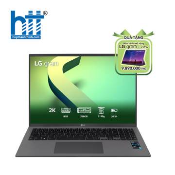 Laptop LG Gram 2022 16ZD90Q-G.AX53A5 (Core™ i5-1240P | 8GB | 256GB | Iris Xe Graphics | 16 inch WQXGA | Non-OS | Grey)