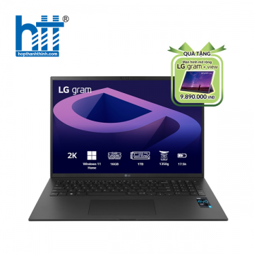 Laptop LG Gram 2022 17Z90Q-G.AH78A5 (Core™ i7-1260P | 16GB | 1TB | Iris Xe Graphics | 17 inch WQXGA | Windows 11 Home | Black)