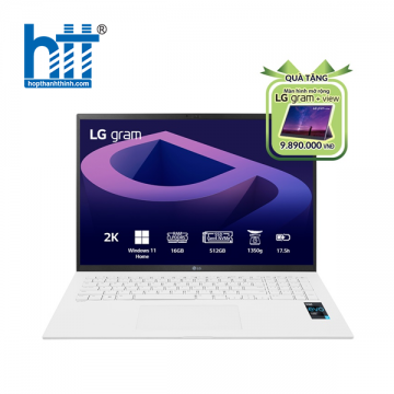Laptop LG Gram 2022 17Z90Q-G.AX74A5 (Core™ i7-1260P | 16GB | 512GB | Iris Xe Graphics | 17 inch WQXGA | Windows 11 Home Plus | White