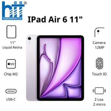 Máy tính bảng Apple IPad Air 6 11inch Wifi (8GB/ 256GB/ Purple/ MUWK3ZA/A)