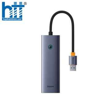 Hub Mở Rộng Kết Nối Đa Năng OS-Baseus Flite Series HUB Docking Station Space Grey USB to 4 Port ( RJ45 )