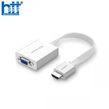 Cáp chuyển HDMI to VGA + Audio 3.5mm & Micro-USB Ugreen 40247 (màu trắng)