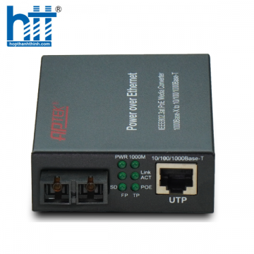 APTEK AP110-20-PoE - Bộ chuyển đổi phương tiện Gigabit PoE