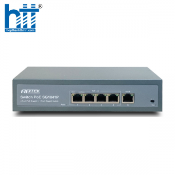 APTEK SG1041P - Switch 4 cổng PoE Gigabit không được quản lý