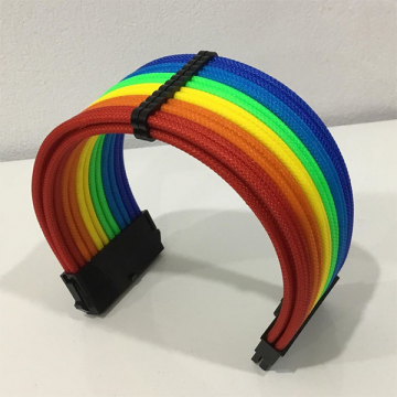 Bộ dây nối dài bọc lưới cao cấp Sleeve Cable - Rainbow