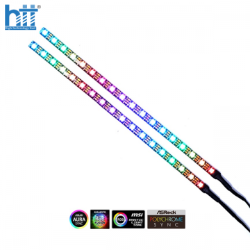 Bộ đèn led RGB 5V Digital Rainbow (2 x 30cm LED) Sync main