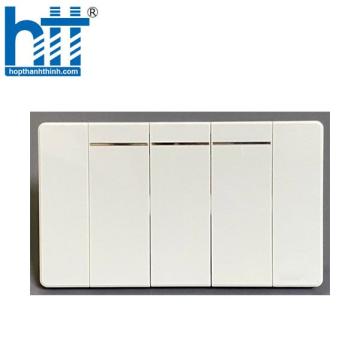 Mặt 3 cổng hình chữ nhật, trắng sứ PicoLink