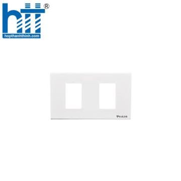 Mặt 2 cổng hình chữ nhật, trắng sứ PicoLink