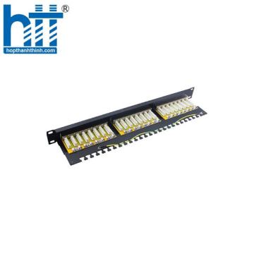 Patch Panel Cat6 24 port 1U PicoLink chuẩn 19inch lắp tủ full phụ kiện + kèm nhân