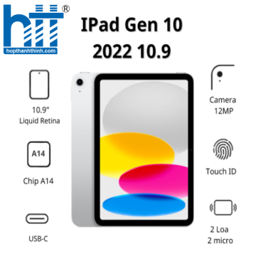 Máy tính bảng Apple IPad Gen 10 2022 10.9 Wifi MPQ83ZA/A (256GB/ Silver)
