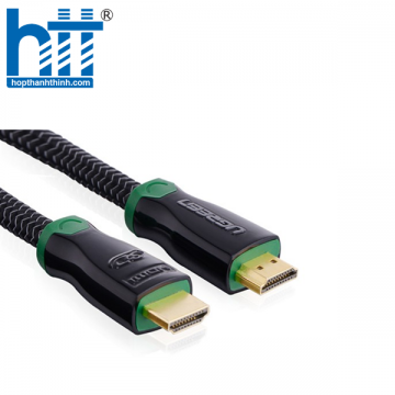 Ugreen 10295 8M màu Đen Cáp tín hiệu HDMI vỏ bọc kim loại hỗ trợ 3D 4K2K HD126 20010295