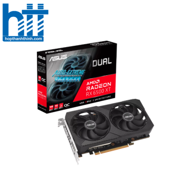 Card đồ họa Asus Dual Radeon RX 6500 XT V2 OC Edition 4GB (GDDR6/ 64 bit)