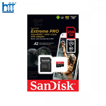 THẺ NHỚ MICRO SDXC SANDISK EXTREME PRO V30 A2 170MB/S 256GB