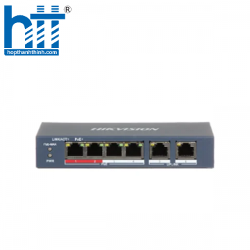 Switch PoE 4 cổng Hikvision DS-3E1106P-EI/M 4 10/100 Mbps PoE port, 2 10/100 Mbps RJ45 port