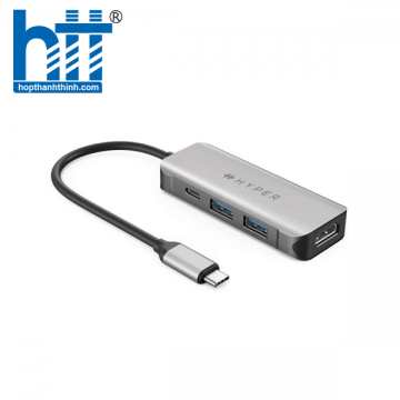 CỔNG CHUYỂN HYPERDRIVE FOR MACBOOK/PC/IPHONE 15 HDMI 4K60HZ 4-IN-1 USB-C HUB (HD41)