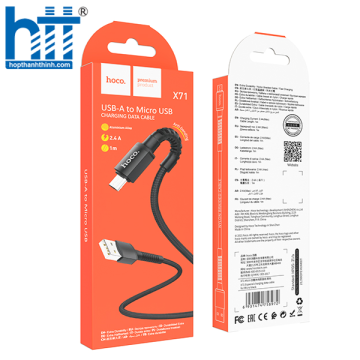 Cáp Sạc X71 Especial charging data cable for Micro 1M, 2.4A (Đen)