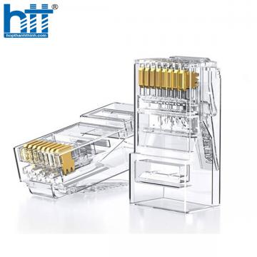 Đầu bấm mạng RJ45 Cat5e 8P8C UTP mạ vàng 50U 100c/hộp Ugreen 20802