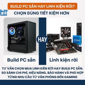 Mua linh kiện rời hay mua build PC sẵn: Giải pháp nào tối ưu chi phí?