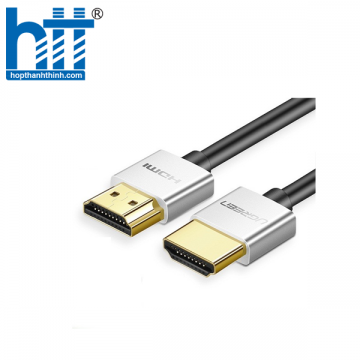 Ugreen 30478 2M màu Bạc Cáp tín hiệu HDMI chuẩn 2.0 sợi siêu nhỏ cao cấp HD117 20030478