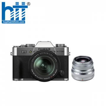 Máy ảnh Fujifilm X-T30 Mark II Kit XF18-55mm + XF35mm F2 R WR/ Bạc