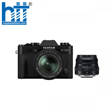 Máy ảnh Fujifilm X-T30 Mark II Kit XF18-55mm + XF35mm F2 R WR/ Đen