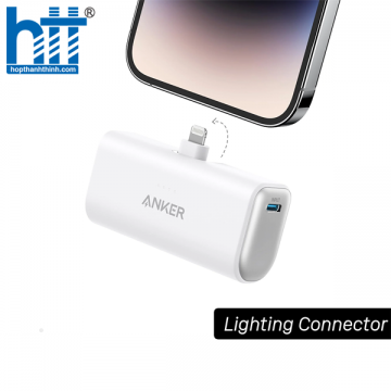 Pin Dự Phòng Anker Nano 5000 12W (Built-In Lightning Connector) - A1645 White