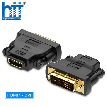 Đầu chuyển DVI 24+1 (M) to HDMI (F) Vention Model : ECDB0(dùng đảo chiều)