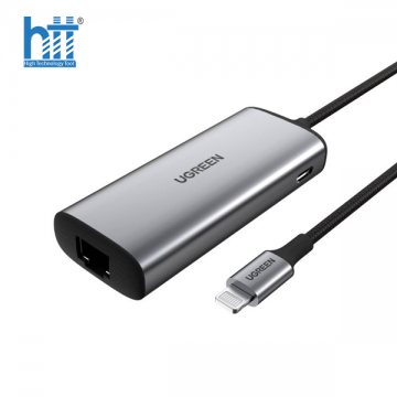 Cáp chuyển đổi Lightning sang RJ45 LAN 10/100/1000Mbps MFI Ugreen 70958