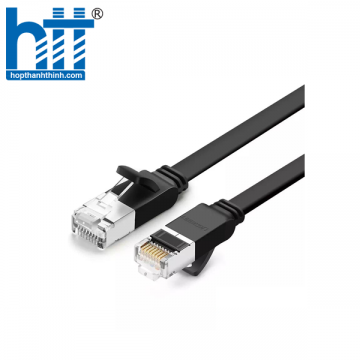 Ugreen 50185 2M màu Đen Cáp mạng LAN CAT 6 UTP dây dẹp NW101 20050185