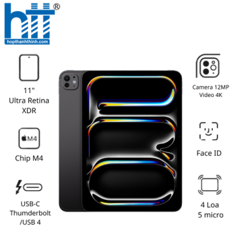 Máy tính bảng Apple IPad Pro 11 M4 Wifi (16GB/ 1TB/ Space Black/ MVVE3ZA/A)