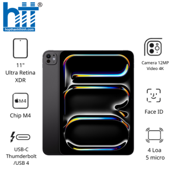Máy tính bảng Apple IPad Pro 11 M4 5G (16GB/ 1TB/ Space Black/ MVW53ZA/A)
