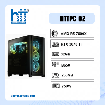 HTT AMD 02 (AMD R5 7600X/ B650 / 32GB RAM/ 250GB SSD/ RTX 3070 Ti/ 750W)