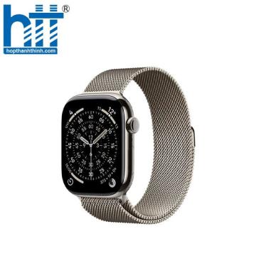 Apple Watch Series 11 GPS 5G 46mm Viền Titan dây thép M/L (Tự nhiên – Dây tự nhiên) MFD04SA/A