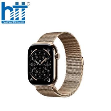Apple Watch Series 11 GPS 5G 46mm Viền Titan dây thép S/M (Gold – Dây gold) MFD74SA/A