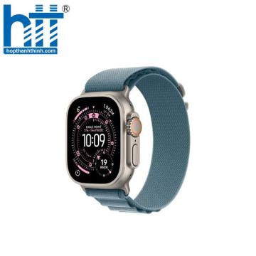 Apple Watch Ultra 3 GPS 5G 49mm Viền Titan dây Alpine – Small (Titan Tự nhiên – Dây xanh) MEWK4SA/A