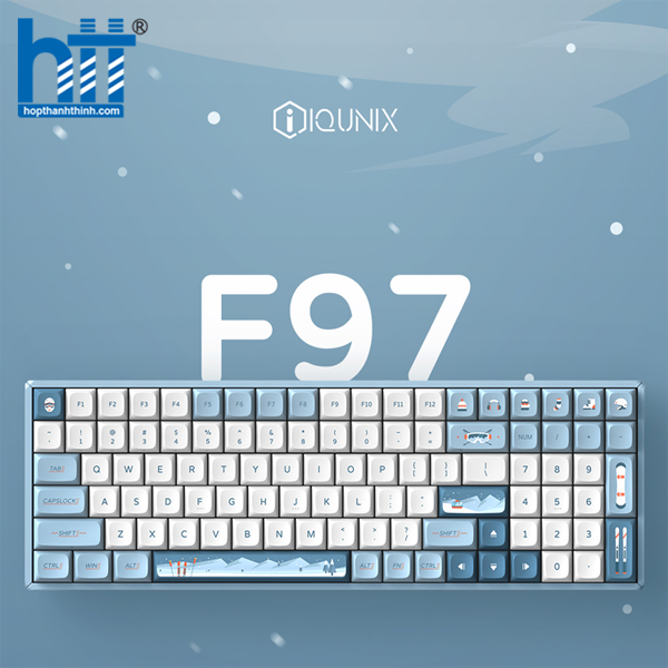 Bàn phím cơ IQUNIX F97 Wintertide Wireless RGB Cherry Silent Red